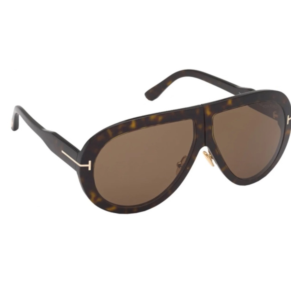 Tom Ford Brown Tortoise Shell Aviator Sunglasses - image 2